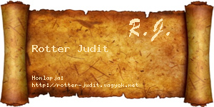 Rotter Judit névjegykártya